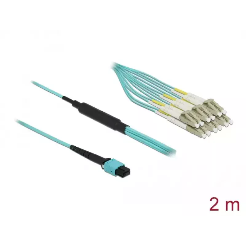 Kabel światłowodowy MPO żeński do 12 x LC Duplex męski DeLOCK 84872