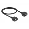 Kabel przedłużający sieciowy DeLOCK kat.6A 50 cm czarny