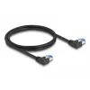 DeLOCK kabel sieciowy RJ45 kat.6A S/FTP lewokątny 3 m czarny