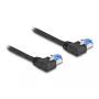 DeLOCK kabel sieciowy RJ45 kat.6A S/FTP lewokątny 3 m czarny