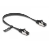 Kabel sieciowy DeLOCK RJ45 płaski patchcord wtyk-wtyk kat. 8.1 0.25 m czarny