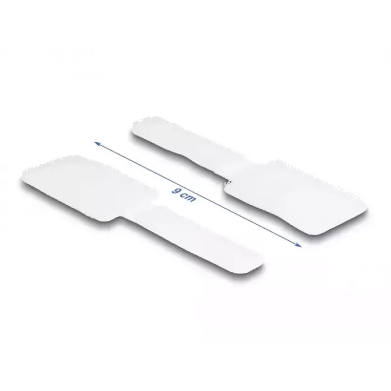 DeLOCK Mini uchwyt na kable na rzep L 90 mm x szer. 24 mm samoprzylepny 10 sztuk biały