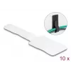 DeLOCK Mini uchwyt na kable na rzep L 90 mm x szer. 24 mm samoprzylepny 10 sztuk biały