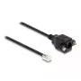DeLOCK Kabel wtyk RJ10 na gniazdo RJ10 30 cm czarny