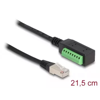 DeLOCK Kabel RJ45 Cat.5e wtyk do adaptera bloku zaciskowego 21,5 cm