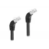 Kabel sieciowy DeLOCK RJ45 kat.6A S/FTP 45° w dół 1 m czarny