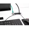 DeLOCK Przepust kablowy ze szczotką i 2 modułami Keystone RJ45 Kat.6, aluminium
