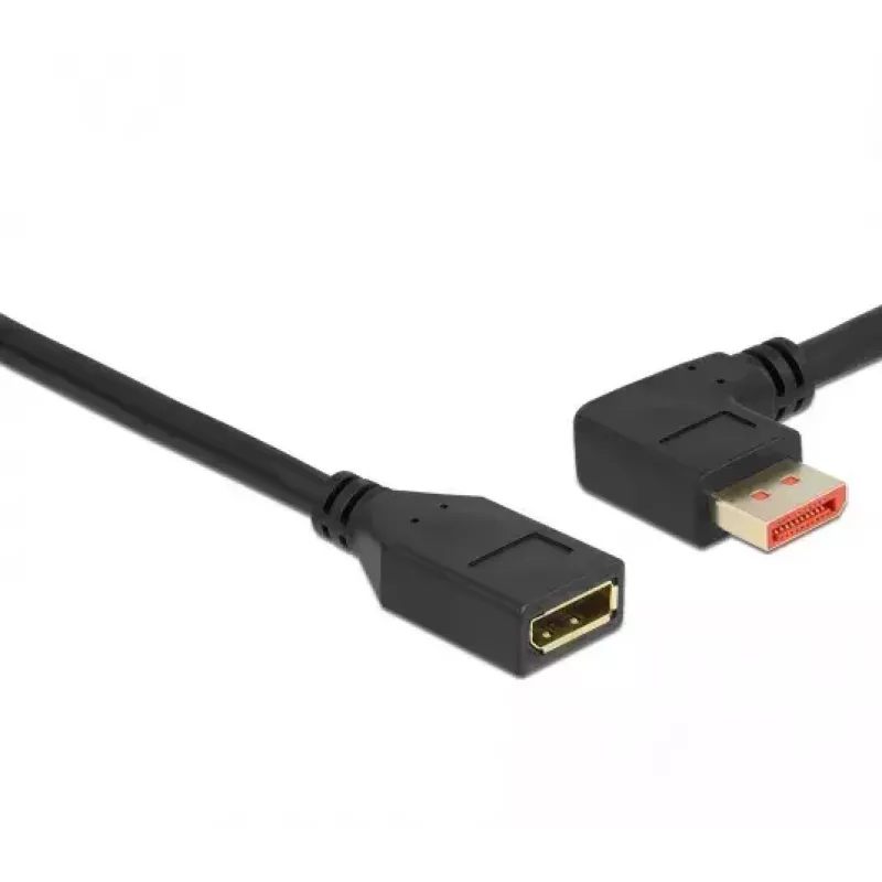 Przedłużacz DisplayPort DeLOCK 87076 3m 8K 60Hz wtyk 90° lewo-kątowy do gniazda