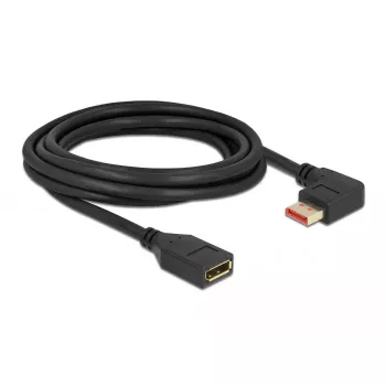 Przedłużacz DisplayPort DeLOCK 87076 3m 8K 60Hz wtyk 90° lewo-kątowy do gniazda