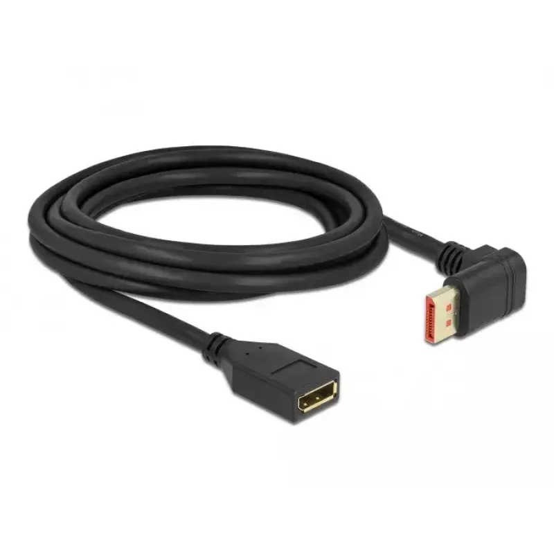 Przedłużacz DisplayPort DeLOCK 87084 3m 8K 60Hz męskie 90° do góry do żeńskiego