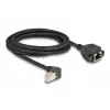 Kabel przedłużający sieciowy DeLOCK S/FTP RJ45 90° kątowy do RJ45 kat.6A 3m czarny