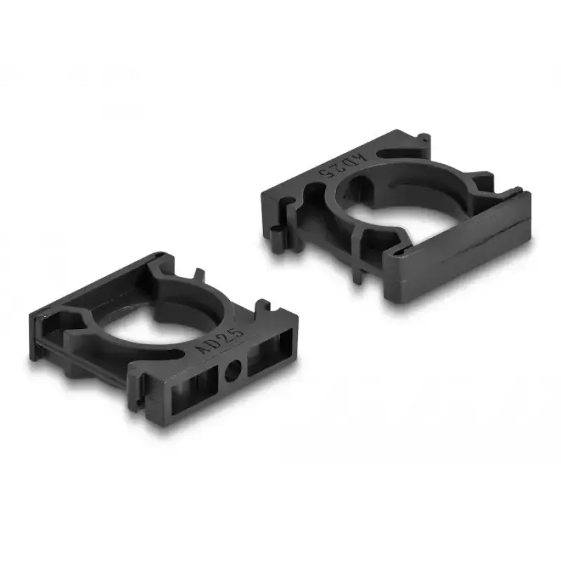 Uchwyt na kable DeLOCK 60486 25 mm czarny 4 sztuki