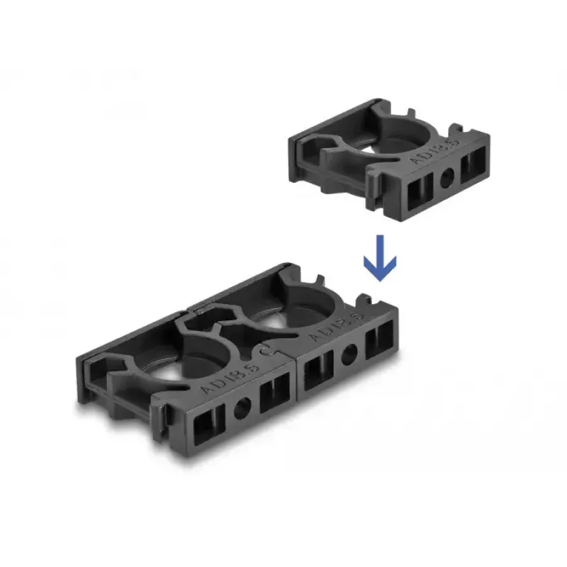 Uchwyt na przewody DeLOCK 60488 34,5 mm czarny 4 sztuki