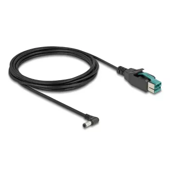 DeLOCK Kabel PoweredUSB męski 12 V do DC 5.5 x 2.5 mm męski kątowy 3 m