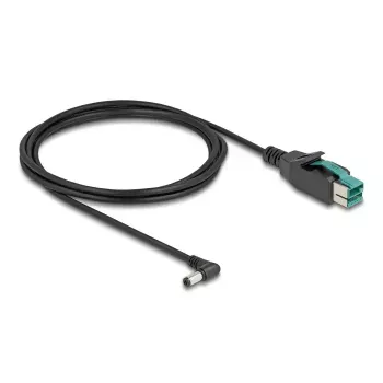 Kabel DeLOCK PoweredUSB męski 12 V do DC 5.5 x 2.1 mm męski kątowy 2 m