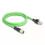 Kabel sieciowy DeLOCK M12 X-coded 8-pinowy męski do męskiego PUR (TPU) 5 m Czarny