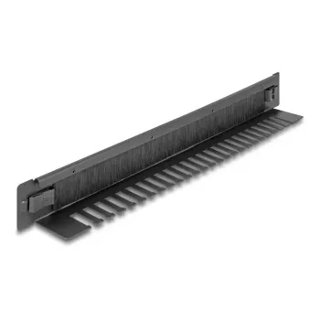 Panel szczotkowy DeLOCK 66552 Czarny Metal 48mm Szerokość 482mm Głębokość 44.4mm Wysokość