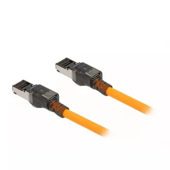 Kabel sieciowy DeLOCK RJ45 0,5 m Cat6A S/FTP pomarańczowy