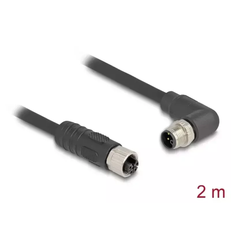 Kabel czujnika/aktuatora DeLOCK 80529 2 m RST M12 Czarny