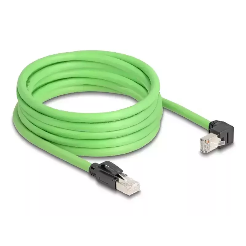 Kabel sieciowy DeLOCK 80897 RJ-45 Cat6a 5 m Czarny Zielony