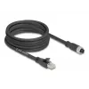 Kabel sieciowy DeLOCK 80594 M12 na RJ-45 Cat5e 5m Czarny