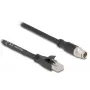 Kabel sieciowy DeLOCK 80586 M12 do RJ-45 Cat5e 10 m Czarny