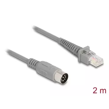Kabel sieciowy DeLOCK 90167 RJ-50 kostka zaciskowa 8-pin 2 m Szary