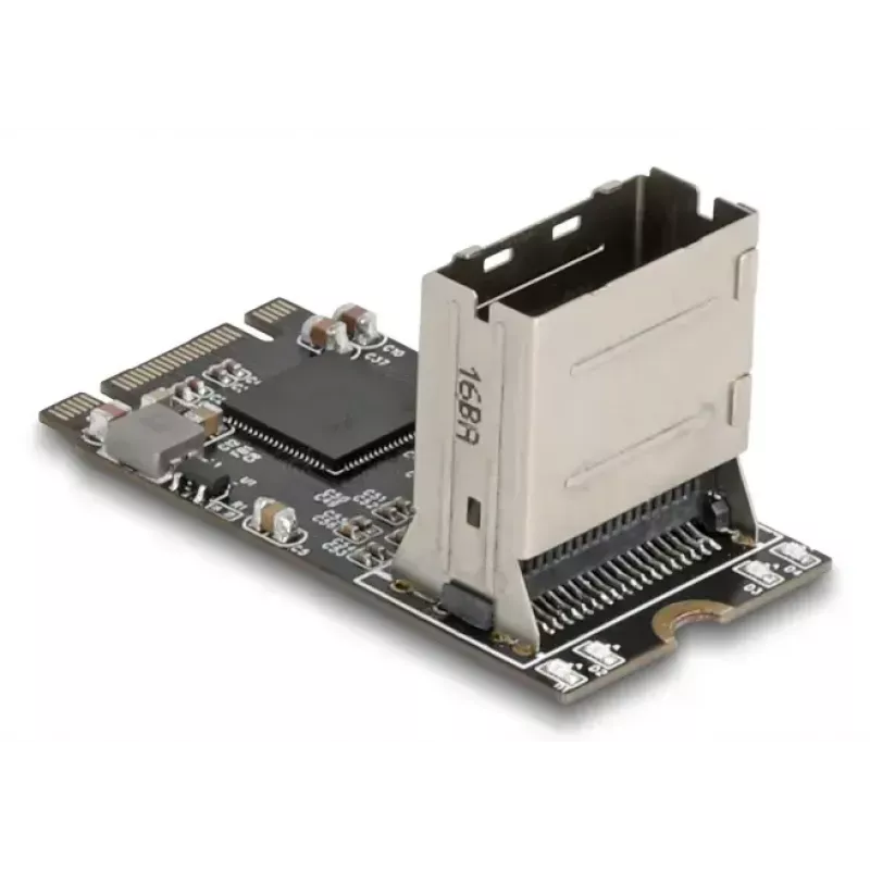 Karta adaptera DELOCK wewnętrzna M.2 na Mini-SAS 64260, host M.2, wyjście Mini-SAS, JMicron JMB585, czarna, diody LED