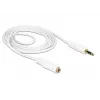 Kabel audio 3,5 mm męski na żeński DeLOCK 83765 1 m biały