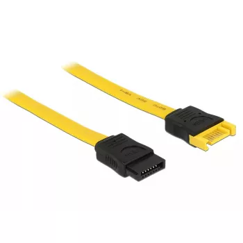 Kabel SATA DeLOCK 0,7 m 2x SATA III SATA 7-pin Czarny Żółty