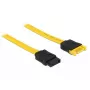 Kabel SATA DeLOCK 0,7 m 2x SATA III SATA 7-pin Czarny Żółty