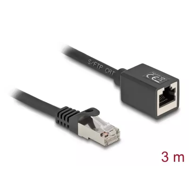 Kabel sieciowy DeLOCK 90317 RJ-45 Cat6a 3 m Czarny