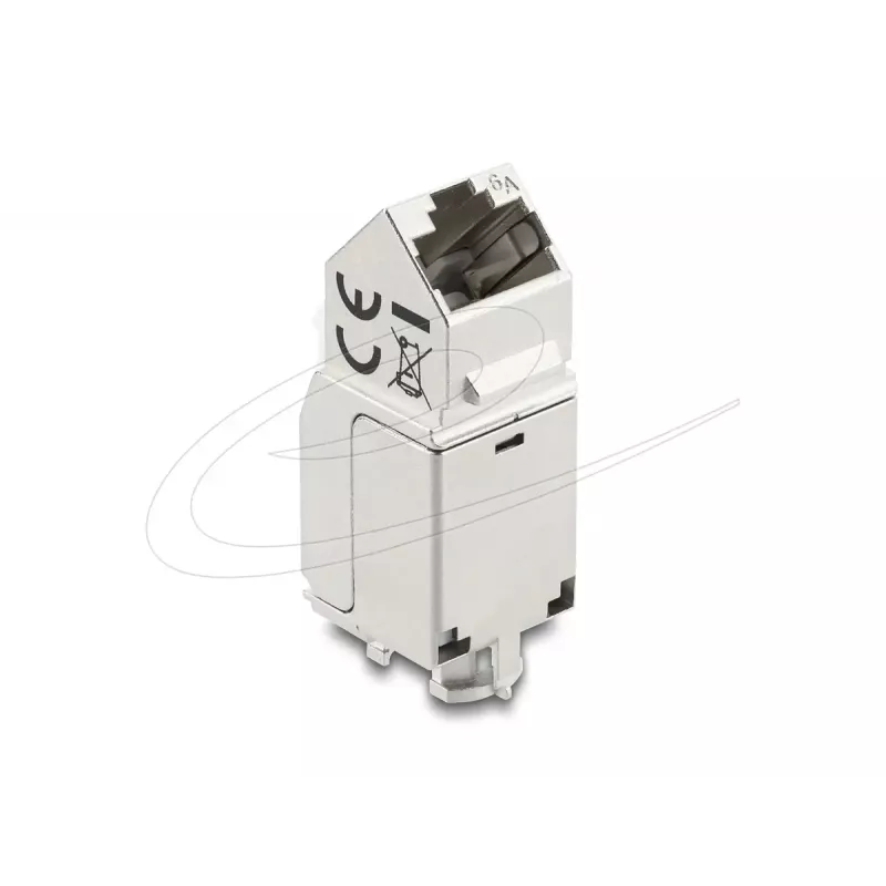 Moduł Keystone DELOCK 90937 – RJ-45 Cat.6A ekranowany kątowy 90°, płaska konstrukcja, biały