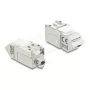 Moduł Keystone DELOCK 90937 – RJ-45 Cat.6A ekranowany kątowy 90°, płaska konstrukcja, biały