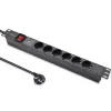 Listwa zasilająca do RACK 19 1U QOLTEC PDU 16A 6xSCHUKO 1.8m