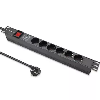 Listwa zasilająca do RACK 19 1U QOLTEC PDU 16A 6xSCHUKO 1.8m