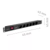 Listwa zasilająca do RACK 19 1U QOLTEC PDU 16A 6xSCHUKO 1.8m