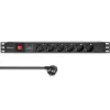 Listwa zasilająca do RACK 19 1U QOLTEC PDU 16A 6xSCHUKO 1.8m