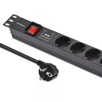 Listwa zasilająca do RACK 19 1U QOLTEC PDU 16A 6xSCHUKO 1.8m