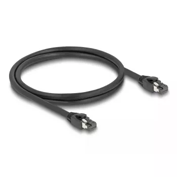 Kabel sieciowy DeLOCK RJ45 kat.8.1 S/FTP 1 m do 40 Gb/s czarny