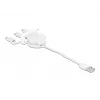 Kabel DeLOCK Easy 45 Moduł USB 2.0 3 w 1 Zwijany 0,5 m