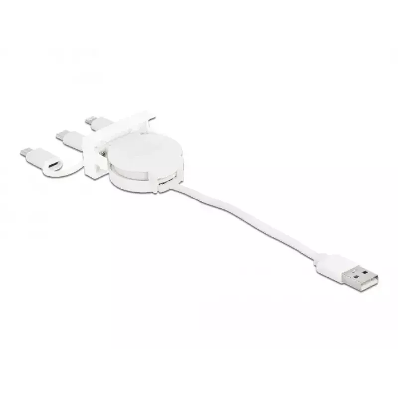 Kabel DeLOCK Easy 45 Moduł USB 2.0 3 w 1 Zwijany 0,5 m