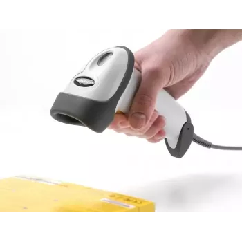 DeLOCK USB skaner kodów kreskowych 1D Laserowy Jasnoszary Ręczny Przewodowy RJ-50
