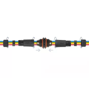 Prosty łącznik przewodów elektrycznych DELOCK 86915 85–260 V czarny 25×114 mm 1 szt.