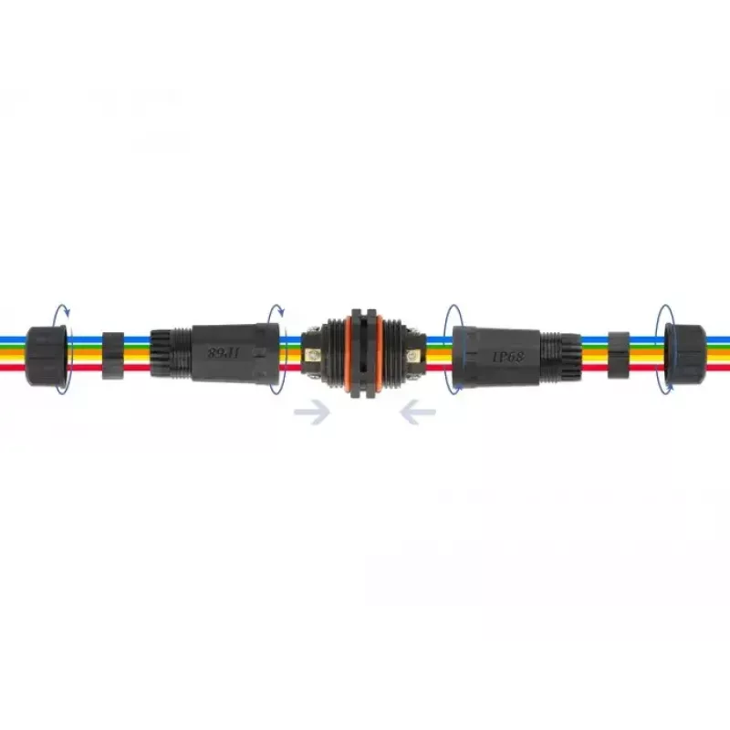 Prosty łącznik przewodów elektrycznych DELOCK 86915 85–260 V czarny 25×114 mm 1 szt.