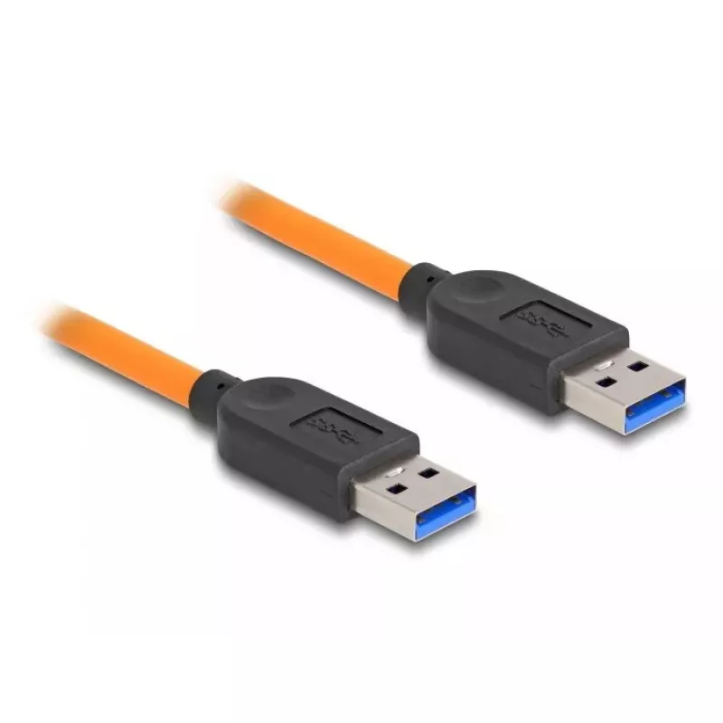Kabel USB DeLOCK USB typu A męski na USB typu A męski 1 m 5 Gb/s pomarańczowy