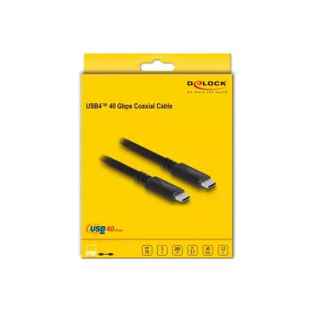 DeLOCK kabel koncentryczny USB4 40 Gb/s 1,2 m USB PD 3.1 240 W