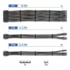 Zestaw przedłużaczy do zasilacza DELOCK 30 cm, 6-częściowy w oplocie (1×24-pin ATX, 2×4+4-pin EPS, 3×6+2-pin PCIe) czarny