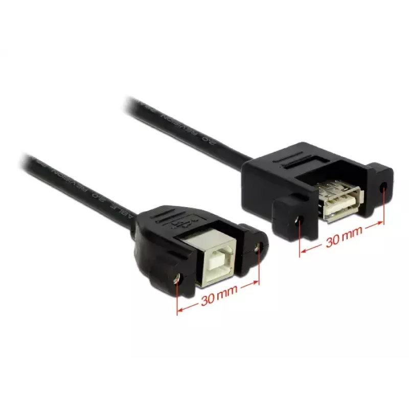 Kabel USB DeLOCK 1m USB 2.0-A/USB 2.0-B Czarny