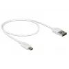 Kabel USB DeLOCK 84806 USB 2.0 0,5 m USB A Micro-USB B biały